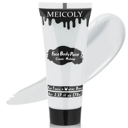 Vista 26 de MEICOLY Pintura facial y corporal en crema azul real, tubo grande de 2.37 oz a base de agua, pintura corporal completa para adultos y niños, tubo