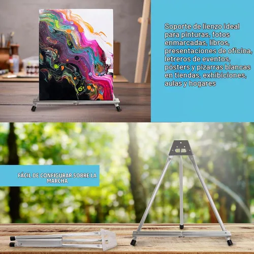Vista 5 de US Arte Fuente Aluminio caballete de mesa Tri-Pod Table parte superior Diseño con pies de hule (grande – sin brazos)