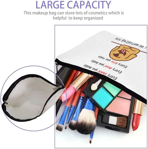 Vista 3 de IENDY Regalos para tías amantes de los pollos morados, bolsa de maquillaje de Las Vegas para mujeres, niñas, amigas, regalo de cumpleaños, bolsa