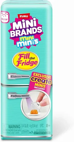 Vista 3 de ZURU Mini Brands - Nevera con 2 bolas, llena el juego de nevera