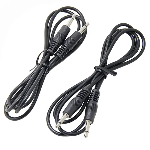 Vista 3 de Ancable Paquete de 2 mini enchufe macho de 0.138 in 1/8 TS a mini enchufe macho cable de audio mono monoaural de 3 pies a 12 V, extensor receptor