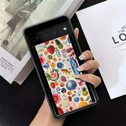 Vista 267 de Compatible con Google Pixel 4A 5G Mobile Case Creative Acrylic Panel trasero Silicona Protección Grip especialmente diseñado para Google Pixel 4A 5G