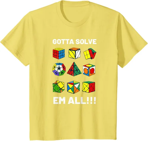 Vista 48 de Camiseta competitiva Puzzle Cube Gotta Solve Em All Speed Cubing
