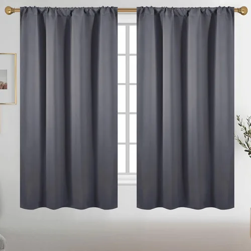 Vista 65 de Diraysid Cortinas opacas beige para dormitorio y sala de estar, cortinas con aislamiento térmico para oscurecer la habitación, 42 x 63 pulgadas, 2