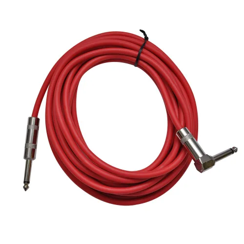 Vista 5 de Seismic Audio SAGC20R-Cable de guitarra de ángulo recto a recto amarillo amarillo de 20 pies