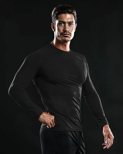 Vista 3 de DRSKIN - Camisas de compresión para hombre, manga larga, paquete de 4, 3, 2 o 1 unidades, camisas de entrenamiento deportivo, capa base atlética