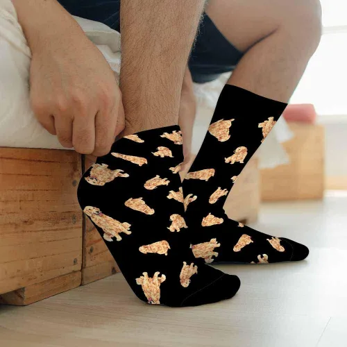 Vista 5 de Pehede Calcetines divertidos unisex, regalos para mujeres y hombres