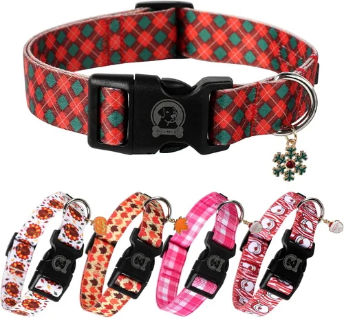 Vista 11 de MR. CHUBBYFACE - Collar de cumpleaños para perro con patrones, suave, ajustable, para perros pequeños, medianos y grandes