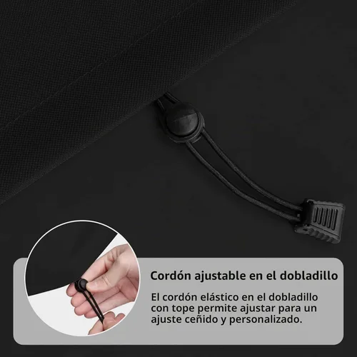 Vista 6 de Easy-Going Funda para día de patio resistente de 600D para exteriores, redonda de 75 pulgadas, con resistencia a rayos UV, funda para sofá de patio