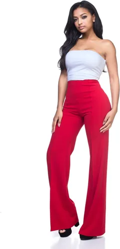 Vista 3 de Cemi - Pantalones de vestir de tiro alto para mujer