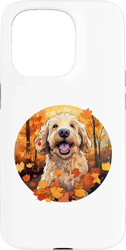 Vista 14 de Goldendoodle Autumn Funny Dog Fall Case for iPhone 17