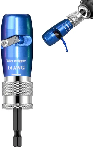 Vista 10 de Luckyway - Pelacables de alambre para taladro con herramienta profesional de pelado y torsión de alambre para electricistas, herramienta de torsión