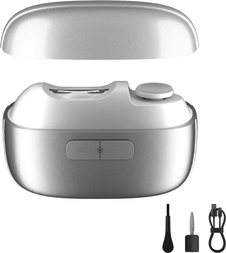 Vista 9 de Cortaúñas eléctrico, recortador de uñas eléctrico con almacenamiento de luz y restos de uñas, cortaúñas eléctrico con pulido, cortaúñas automático