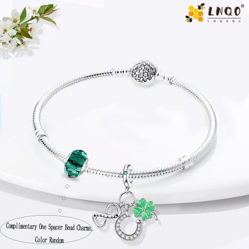 Vista 59 de LNQOBU Happy Life - Colgante para pulseras de abalorios, plata de ley 925 para mujer (con un espaciador de cuentas)