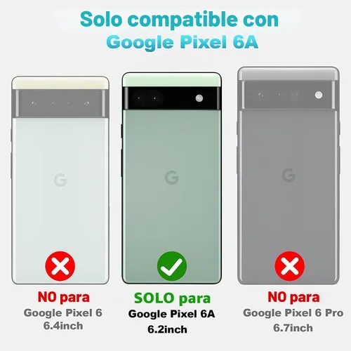 Vista 2 de LeYi Funda para Google Pixel 6A, Funda para Google Pixel 6A [6.1"] con Paquete de 2 Protectores de Pantalla de Vidrio Templado, Funda de Silicona
