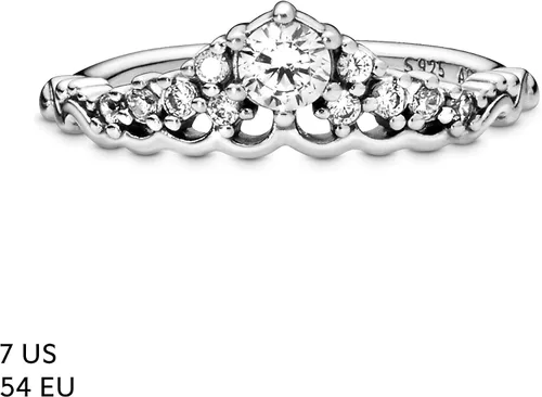 Vista 6 de Pandora Joyería - Anillo de circonita cúbica con tiara de cuento de hadas - Regalo para ella - Plata de ley