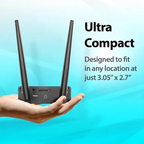 Vista 7 de D-Link 4G LTE (Cat 4) a Gigabit Ethernet módem/puente, mejor para aplicaciones M2M, compatible con OpenVPN, plataforma de servicio empresarial