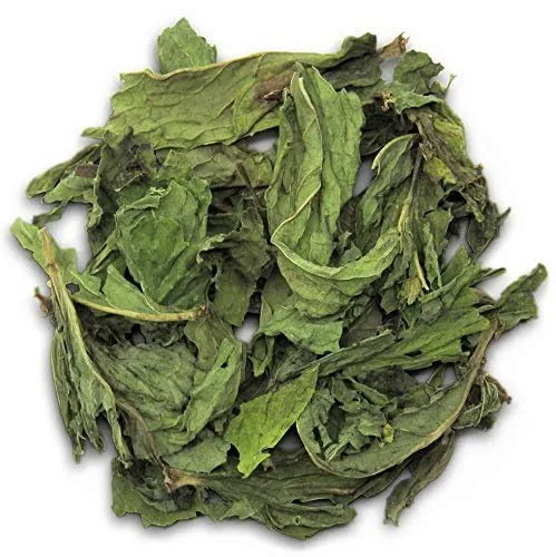 Vista 2 de It's Delish, bolsa a granel de 2 onzas de hojas de menta entera gourmet Hoja de menta verde totalmente natural, ideal para dieta, té refrescante