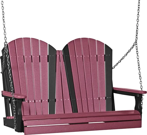 Vista 7 de LuxCraft Columpio Adirondack de 4' - Disponible en 22 colores Caoba antigua