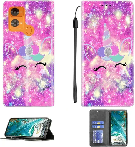 Vista 328 de jioeuinly ATT Motivate 2 - Funda compatible con ATT Motivate 2, funda con soporte abatible y cierre magnético DJS