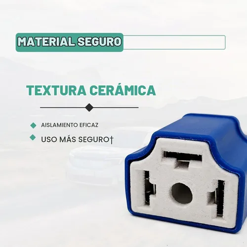 Vista 4 de 2 piezas de conector de faro H4 9003 HB2 cerámico con 3 adaptadores de cableado de enchufe de arnés para relé H4, faros o luces antiniebla, conector