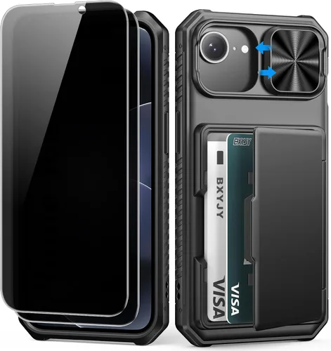 Vista 59 de BXYJY Funda tipo cartera para iPhone 15 Pro, tarjetero (4-5 tarjetas)