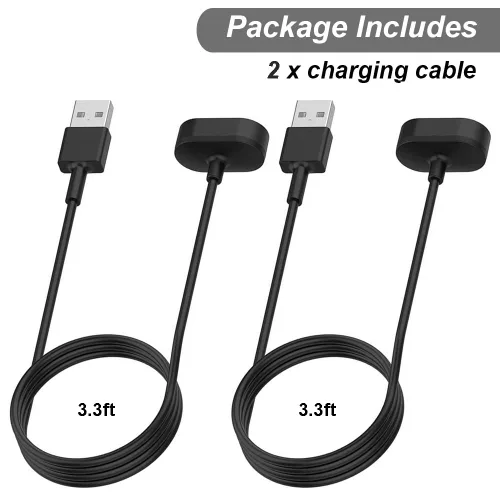Vista 5 de Emilydeals Paquete de 2 cargadores para Fitbit Ace 2, Fitbit Inspire HR y Fitbit Inspire - Cable de carga USB de repuesto para Fitbit Inpsire