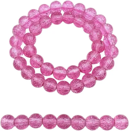 Vista 85 de DandS ltd Cuentas de cristal agrietadas para la fabricación de joyas, champán, pulseras vibrantes de bricolaje, collares, aretes, suministros