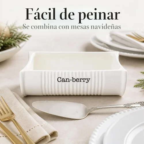 Vista 4 de Mud Pie Can-Berry - Plato de cerámica para servir arándanos, incluye