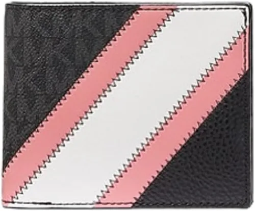 Vista 3 de Michael Kors Cartera de rayas con logotipo y conjunto de regalo de contraseña, Rosado, Billetera
