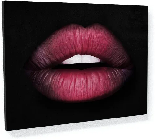 Vista 11 de Sense Canvas Lienzo decorativo de labios con flores botánicas, decoración del hogar, póster pequeño de 16 x 12 / 0.75 pulgadas Labios Flores