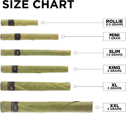 Vista 2 de King Palm s Rollie Size Cones Organic Black 25 unidades (Paquete de 1)