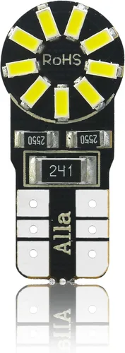 Vista 7 de Alla Lighting 10 bombillas LED T10 168 194, 6000 K blanco súper brillante 161 175 2825 W5W bombilla 3014 SMD 12V bombillas de repuesto