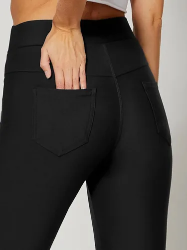 Vista 5 de Conceited Stretch Slacks for Women - Wear to Work - Tummy Control - Slim Leg - Pockets - Ponte - (Available in Plus Size)