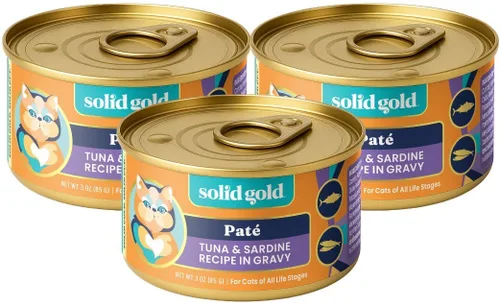 Vista 16 de Solid Gold Comida Húmeda Paté Sabor Festín - Paquete de Muestra de 3 Unidades - Comida enlatada para gatos hecha con pollo real - Sin granos