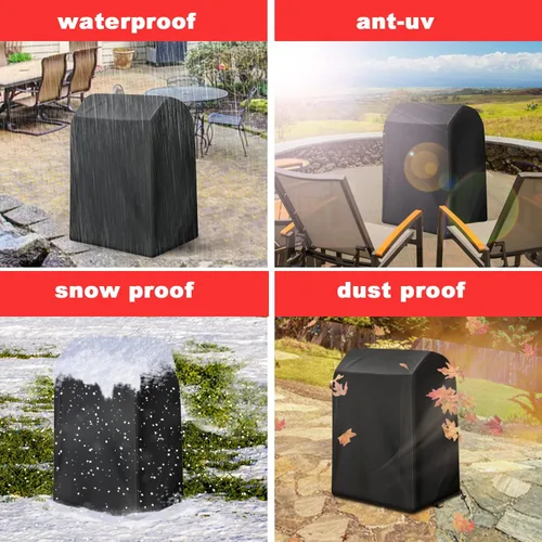 Vista 6 de Funda para Parrilla, 32 Pulgadas Impermeable Resistente a los Rayos UV de Servicio Pesado Funda Pequeña para Parrilla BBQ para Parrilla al Aire