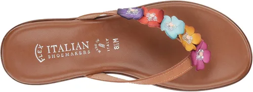 Vista 5 de ITALIAN SHOEMAKERS Emina Sandalias elegantes florales de cuña baja para mujer