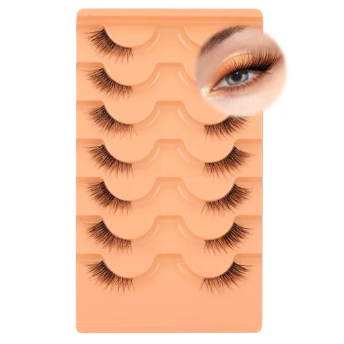 Vista 10 de Extensiones de pestañas de racimo naturales, rizado D, pestañas postizas individuales y dispersas, para colocar en casa, multipack de extensiones