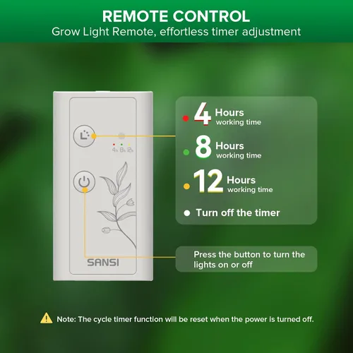 Vista 4 de SANSI Luces de cultivo para plantas de interior, 99 LED lámpara de cultivo de plantas con temporizador, 30 W, 2000 lúmenes, 4000 K, luz de planta