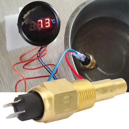 Vista 2 de Sensor de temperatura 3/8 NPT, 3/8 NPT 103 Sensor de temperatura del agua del motor Refrigerante Generador de Temperatura Parte Ajuste para VDO