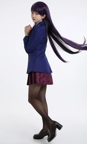 Vista 3 de Haikyuu Conjunto de uniforme escolar para mujer disfraz de cosplay con medias y pajarita
