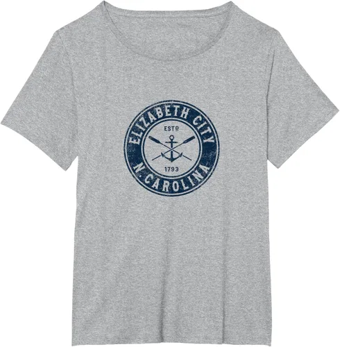 Vista 6 de Elizabeth City North Carolina NC Vintage Boat Anchor & Oars Camiseta