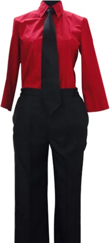 Vista 5 de Traje de gabardina negra para hombre, disfraz de cosplay de anime para Halloween