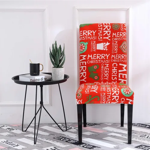 Vista 2 de Ogrmar - 4 fundas protectoras para silla de comedor, extraíbles y lavables para decoración navideña/decoración del hogar, funda para asiento