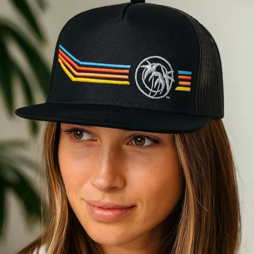 Vista 3 de Aquarius Gorra de béisbol unisex con diseño bordado, gorra de béisbol ajustable (negro)