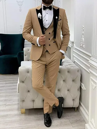 Vista 2 de Traje formal para niños, 3 piezas, ajustado, esmoquin de primera clase