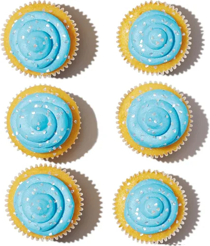 Vista 3 de Wilton Hearts - Brillantina comestible, detalles brillantes, 0.04 onzas, plateado