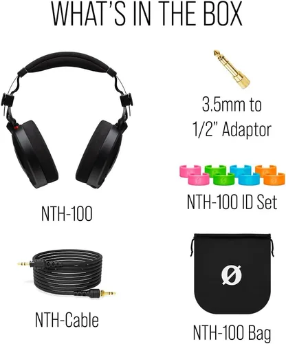 Vista 10 de RØDE NTH-100 Auriculares Profesionales Supraaurales Para Creación de Contenido, Producción Musical, Mezcla y Edición de Audio, Podcasting, Grabación