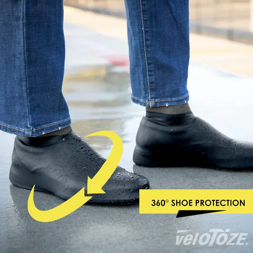 Vista 3 de veloToze Roam - Funda para zapatos de desplazamiento, funciona con cualquier zapato, para ciclismo, desplazamiento, pedales planos, ebike, caminar