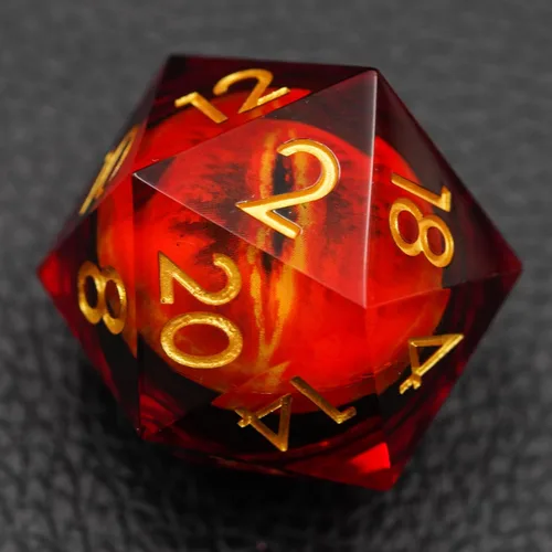 Vista 22 de Dados de mazmorras y dragones D20,3.346 in Dragon Eye D20,Dados de núcleo líquido para TTRPG